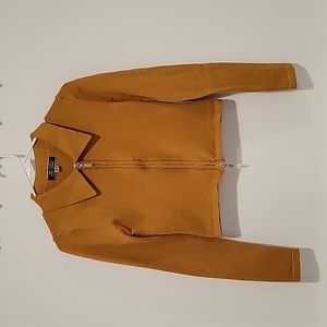 Blue Blush Brown Zippered Sweater